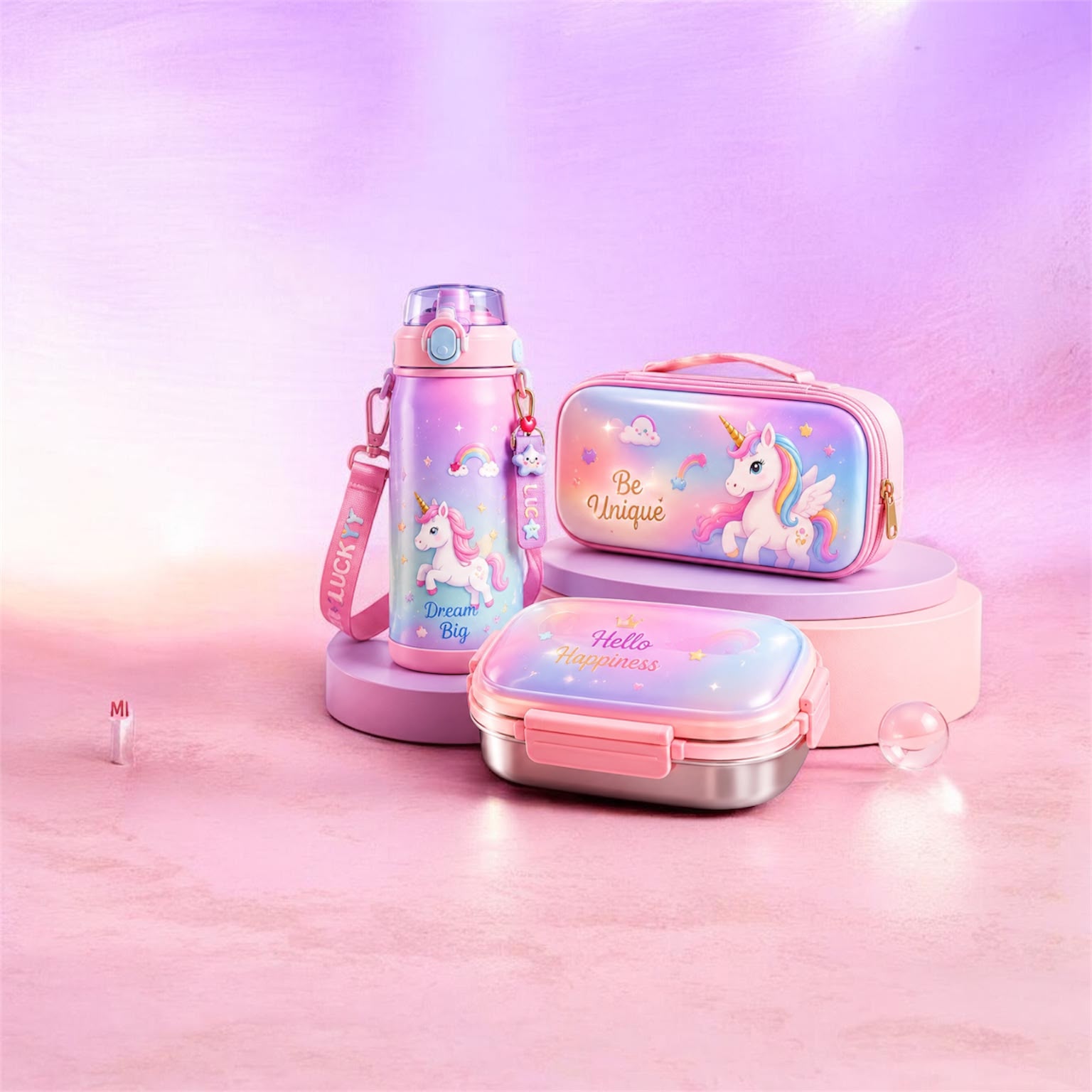PENCIL BOX & TIFFIN BOX & WATER BOTTLE