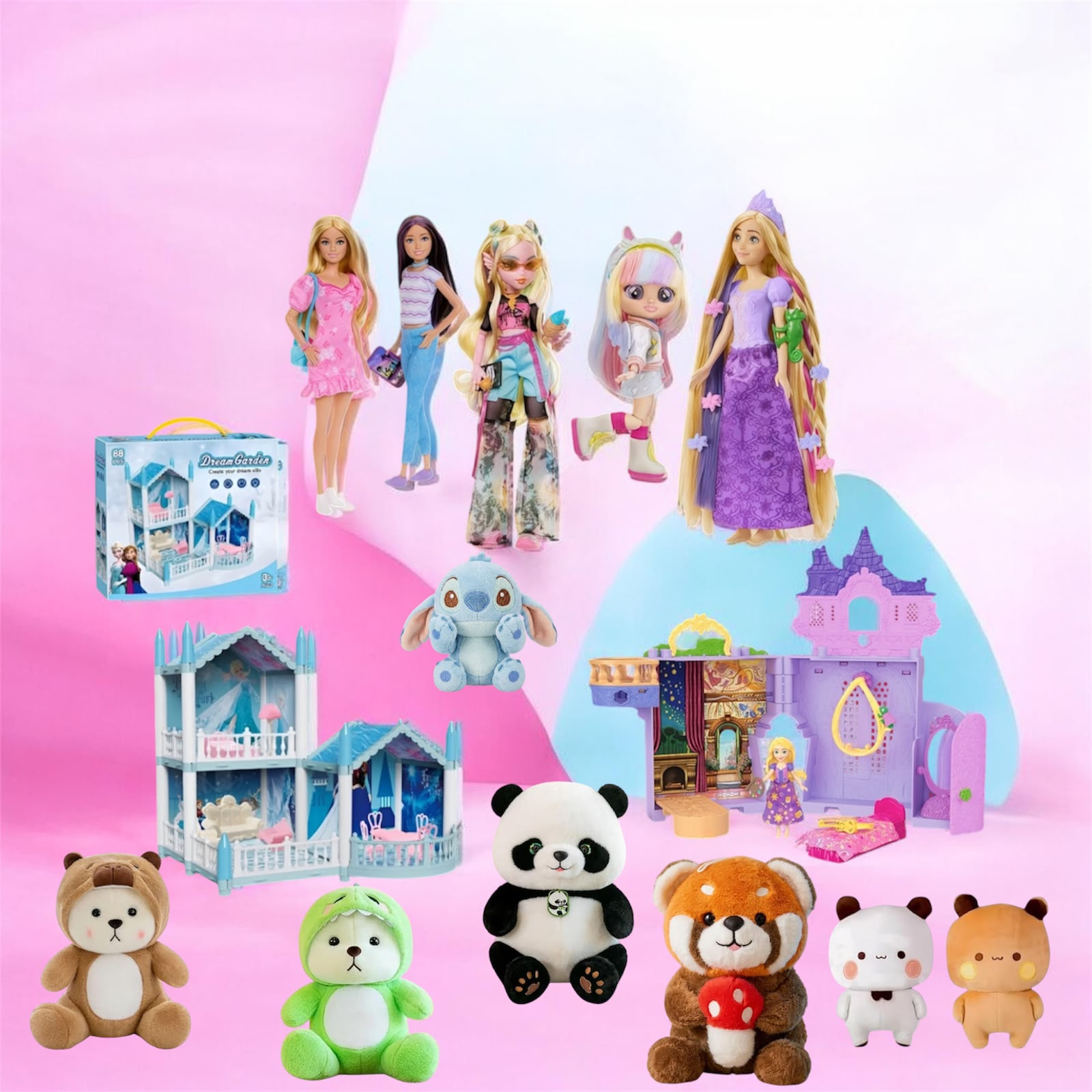 DOLL & BARBIE & SOFT TEDDY